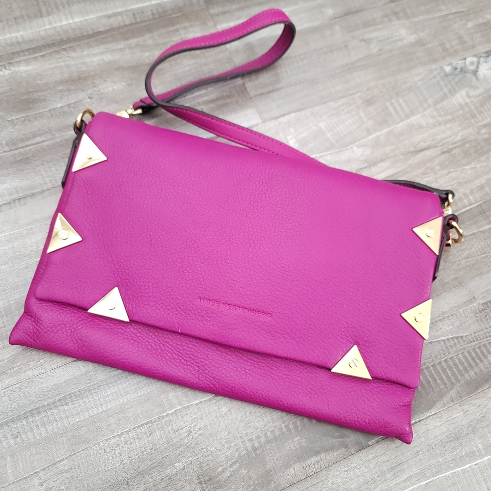 NWOT Aimee Kestenberg Pebble Leather Shoulder Purse in Pink
